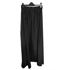 NEW SHAN women's maxime drawstring maxi skirt in caviar 800